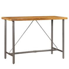 Vidaxl Barska miza iz trdne predelane tikovine 150x70x106 cm