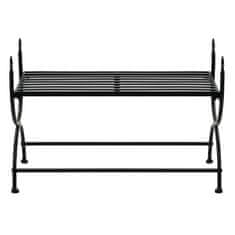 Vidaxl Klop v starinskem stilu iz kovine 83x42x55 cm črna