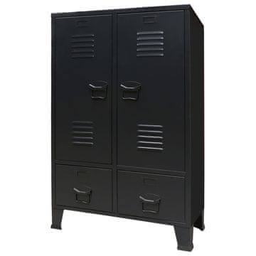 Vidaxl vidaXL Industrijska kovinska garderobna omara 67 x 35 x 107 cm črne barve
