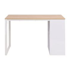 Vidaxl Pisalna miza 120x60x75 cm barva hrasta in bela