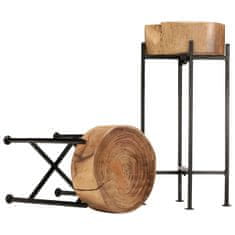 Greatstore Komplet odstavnih mizic 2 kosa trden akacijev les