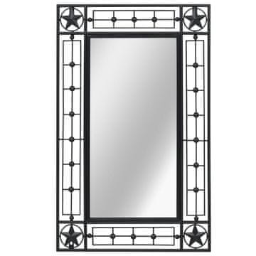 Vidaxl Stensko ogledalo pravokotno 50x80 cm črno
