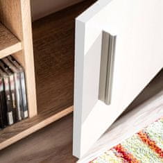 Vidaxl Stenska enota za TV z LED osvetlitvijo sonoma hrast in bela