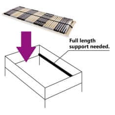Vidaxl Letveno dno za posteljo 42 letvic 7 con 90x200 cm