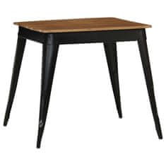 Vidaxl Jedilna miza iz trdnega akacijevega lesa in jekla 75x75x76 cm