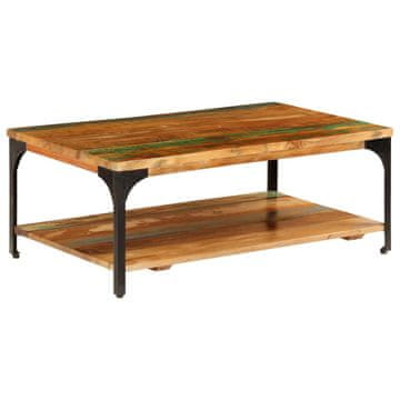 Vidaxl Klubska mizica s polico 100x60x35 cm trden predelan les