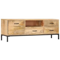 Vidaxl TV omarica iz trdnega mangovega lesa 130x30x45 cm