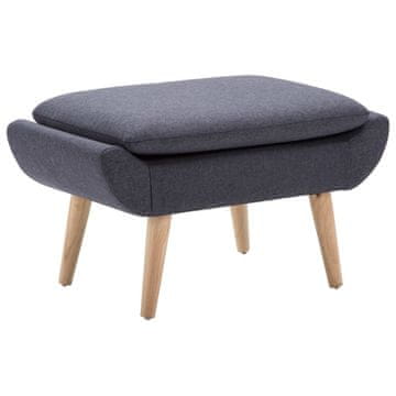 Vidaxl Stolček za noge z oblogo iz blaga 73x43x42 cm temno siv