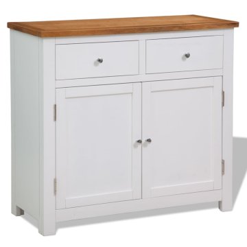 Vidaxl Komoda 90x33,5x83 cm trdna hrastovina
