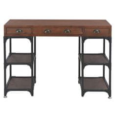 Vidaxl Pisalna miza s 3 predali 110x50x78 cm trden les jelke