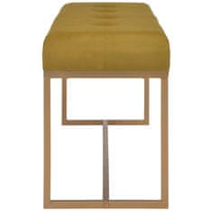Vidaxl Klop 120 cm žamet v barvi gorčice