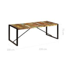 Vidaxl Jedilna miza 220x100x75 cm trden predelan les