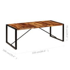Greatstore Jedilna miza iz trdnega palisandra 220x100x75 cm