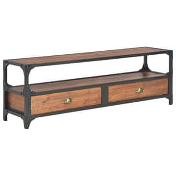 Vidaxl TV omarica z 2 predaloma 120x30x40 cm trdna borovina
