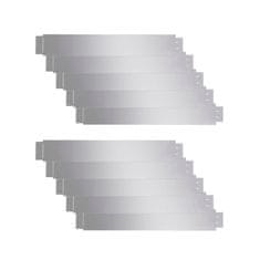 Vidaxl Set 10 kosov ograde iz fleksibilnega pocinkanega jekla 100 x 15 cm