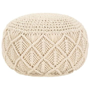 Vidaxl Ročno izdelan tabure makrame 45x30 cm bombaž