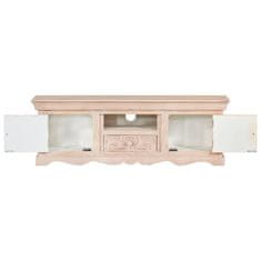 Vidaxl TV omarica bela 120x30x40 cm trden mangov les
