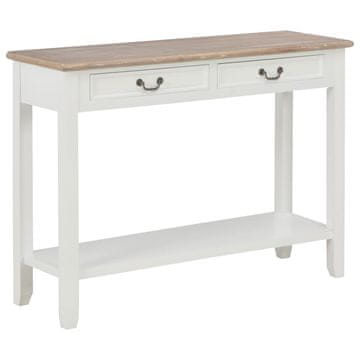 Vidaxl vidaXL Konzolna mizica bela 110 x 35 x 80 cm lesena