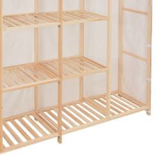 Vidaxl Garderobna omara iz blaga 173x40x170 cm bela