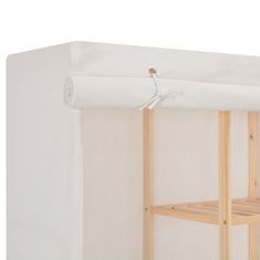 Vidaxl Garderobna omara iz blaga 173x40x170 cm bela