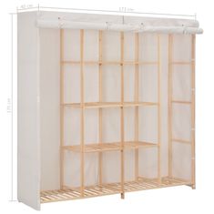 Vidaxl Garderobna omara iz blaga 173x40x170 cm bela