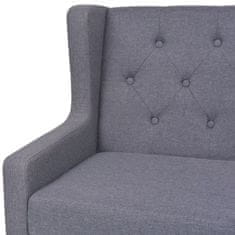 Vidaxl Komplet kavčev 2 kosa iz blaga sive barve