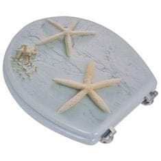 Vidaxl Deska za WC školjko s pokrovom 2 kosa mediapan morska zvezda