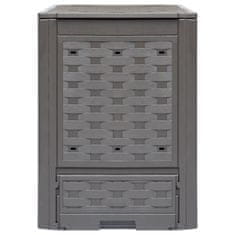 Vidaxl Vrtni kompostnik 2 kosa rjave barve 60x60x83 cm 600 L
