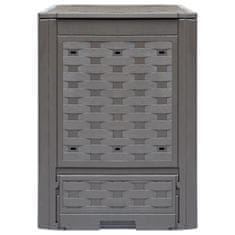 Greatstore Vrtni kompostnik 2 kosa rjave barve 60x60x83 cm 600 L