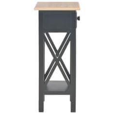 Vidaxl Stranska mizica iz lesa 27x27x65,5 cm črna