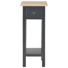 Vidaxl Stranska mizica iz lesa 27x27x65,5 cm črna