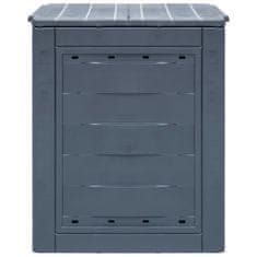 Vidaxl Vrtni kompostnik 3 kosi sive barve 60x60x73 cm 780 L