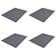 Vidaxl PVC Predpražniki 4 kosi sivi 90x60 cm