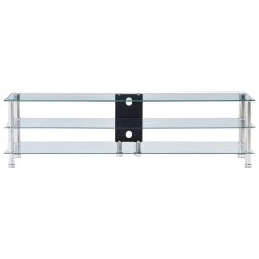 Vidaxl TV stojalo iz kaljenega stekla 150x40x40 cm prozorno