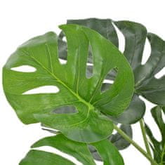 Greatstore Umetna rastlina monstera z loncem zelena 100 cm