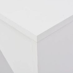 Vidaxl Barska miza s premično polico bela 138x39x110 cm