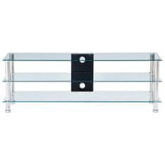Vidaxl TV stojalo iz kaljenega stekla 120x40x40 cm prozorno