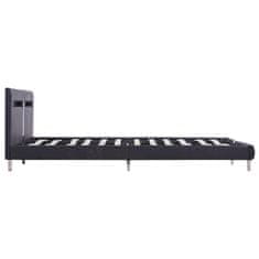 Vidaxl Posteljni okvir LED črno umetno usnje 180x200 cm