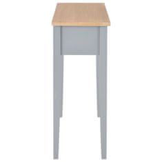 Vidaxl Toaletna konzolna mizica iz lesa 79x30x74 cm siva