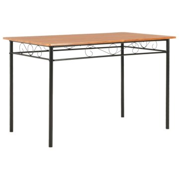 Vidaxl Jedilna miza rjava 120x70x75 cm mediapan