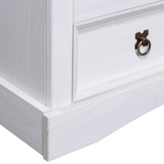 Vidaxl TV omarica mehiška borovina Corona Range bela 91x43x56 cm