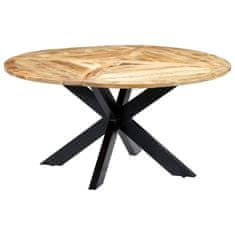 Greatstore Jedilna miza okrogla 150x76 cm trden mangov les