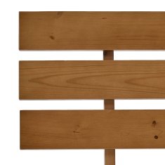 Vidaxl Posteljni okvir medeno rjav iz trdne borovine 140x200 cm