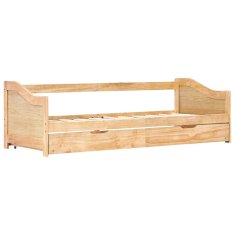 Vidaxl Izvlečni posteljni okvir iz borovine 90x200 cm