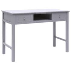 Vidaxl Pisalna miza siva 110x45x76 cm les