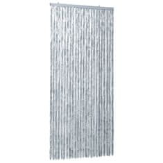 Vidaxl Zavesa proti mrčesu iz šenilje 100x220 cm bela in siva