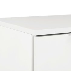 Vidaxl Komoda visok sijaj bela 71x35x80 cm iverna plošča