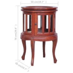 Vidaxl Omarica z vitrino rjava 50x50x76 cm trden mahagonij