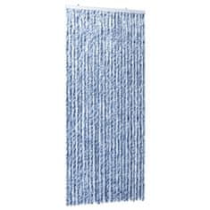 Vidaxl Zavesa proti mrčesu iz šenilje 100x220 cm modra, bela, srebrna
