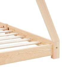 Greatstore Otroški posteljni okvir iz trdne borovine 90x200 cm